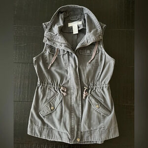 Sebby Gray Utility Vest SZ S